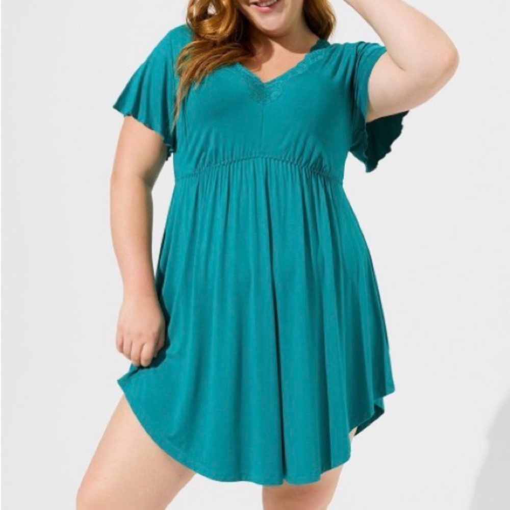 Torrid Teal Sleepwear Pajama Dress